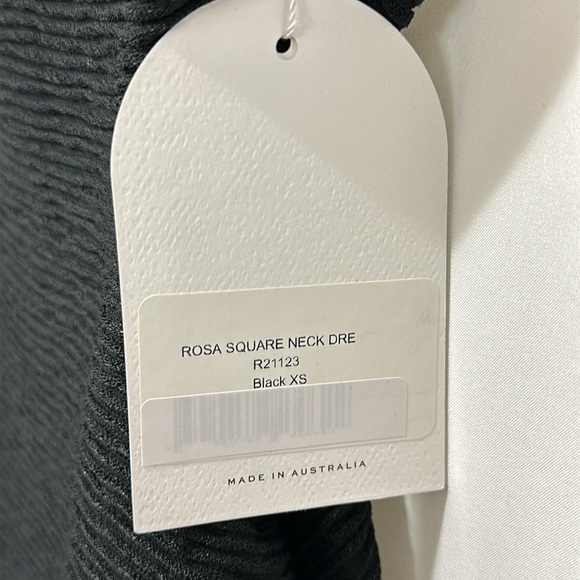 REVOLVE BY RUMER - ROSA BLACK SQUARE NECK MINI DRESS SIDE CUTOUTS RIBBED FABRIC - Picture 11 of 13